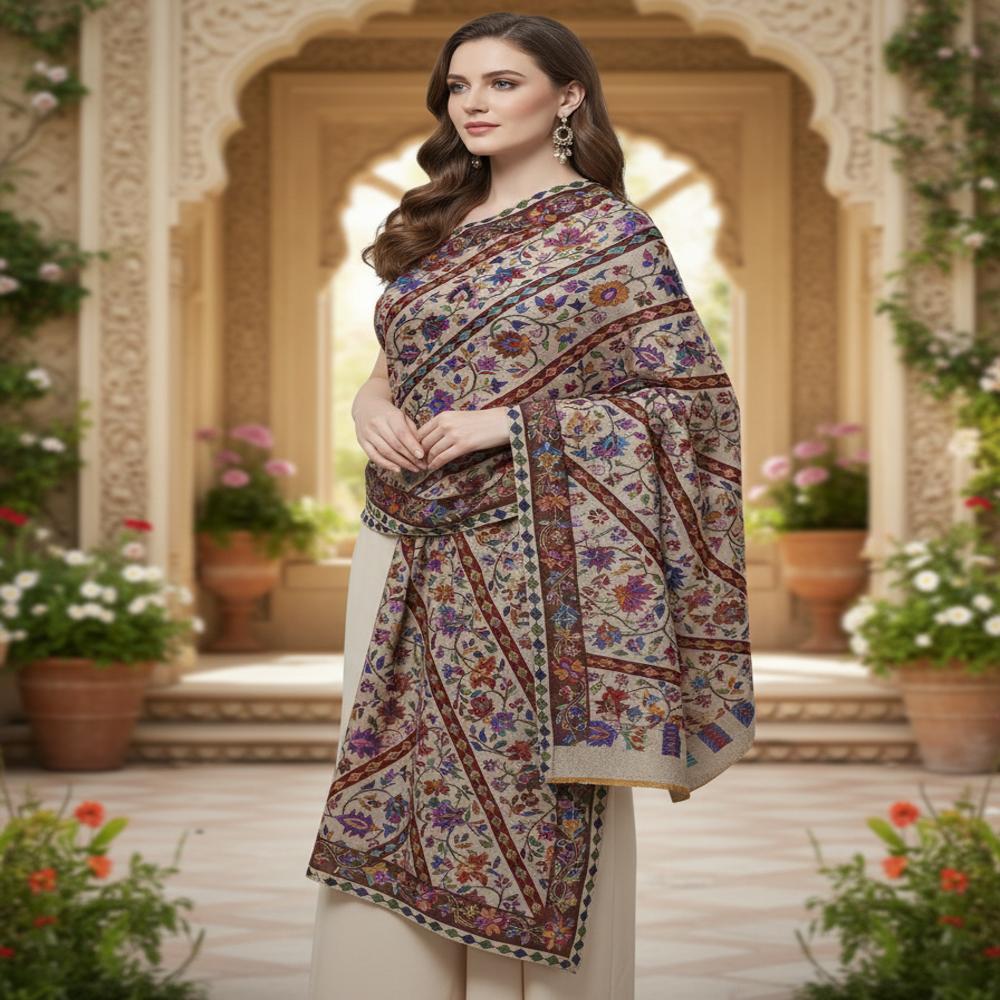 Pure wool kalamkari stoles