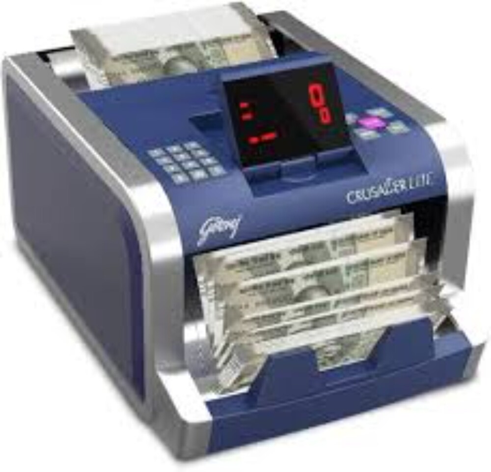 Counting Machine - High-accuracy Stainless Steel Note Counting Device | Adjustable Speed, Automatic Functionality, 1-year Warranty