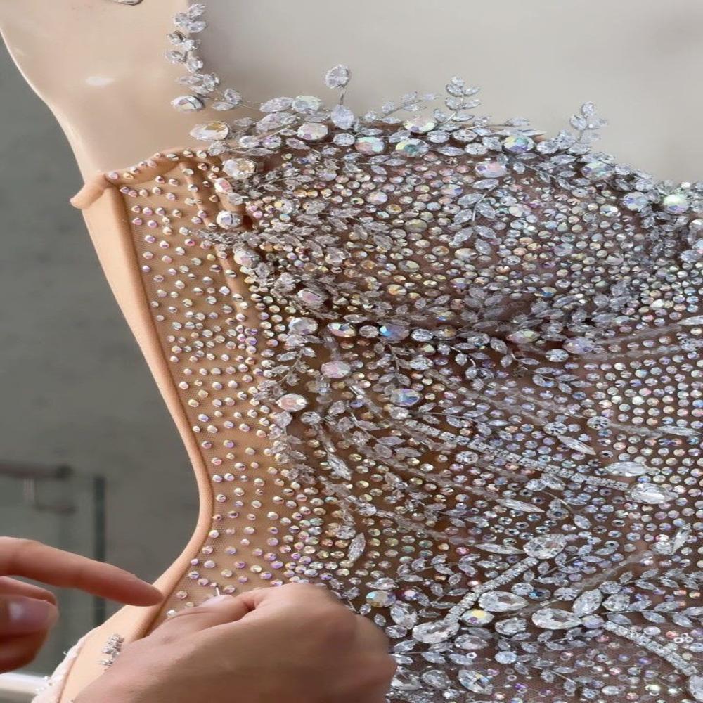 Crystal Bloom Handwork Wedding Dress Bridal Gown