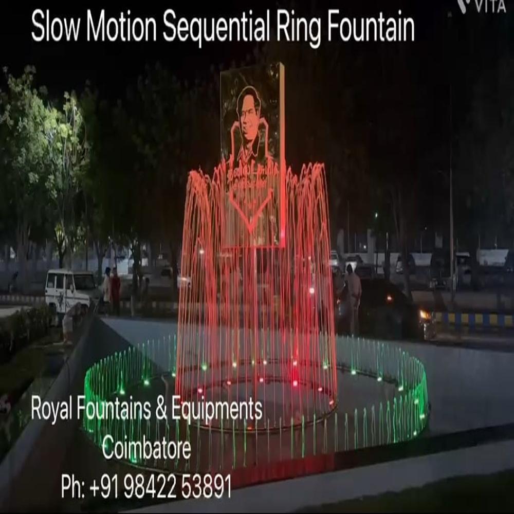 Slow Motion Sequential Ring Fountain