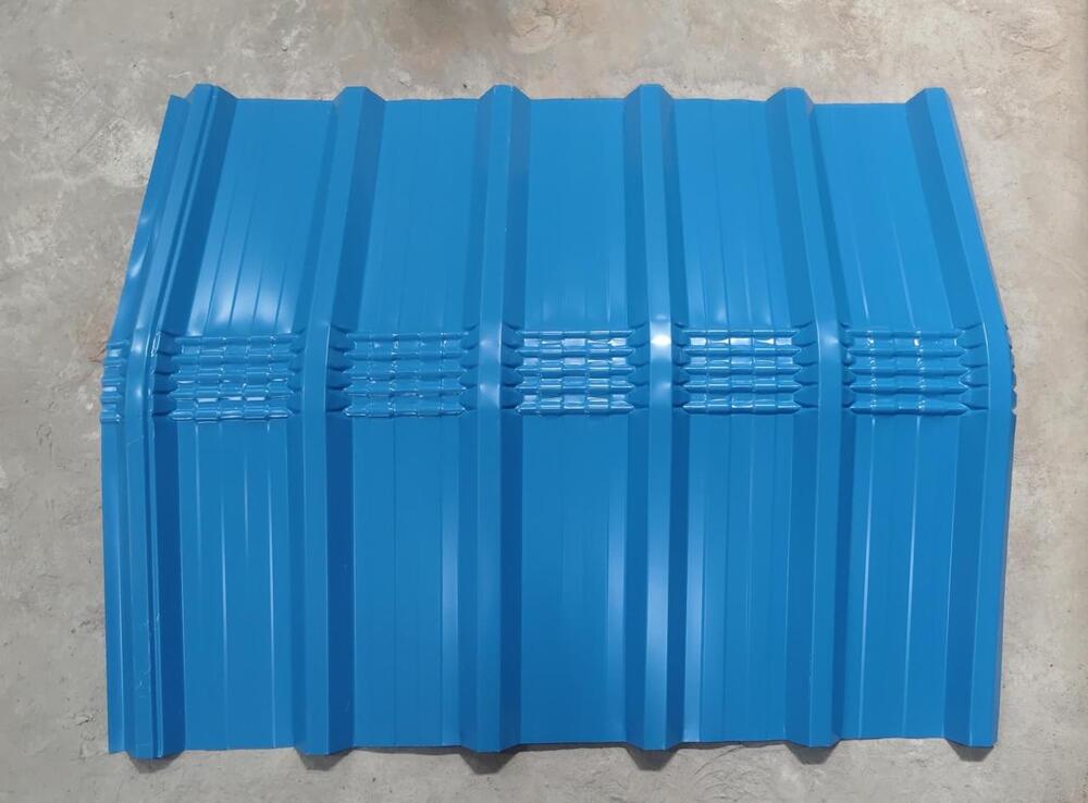 Blue Crimp Curved Roofing Sheet