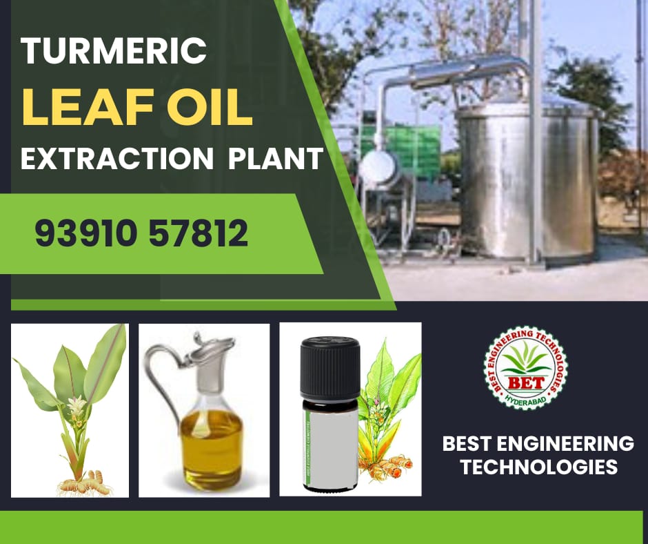 TURMERIC LEAF OIL DISTILLATION PLANT