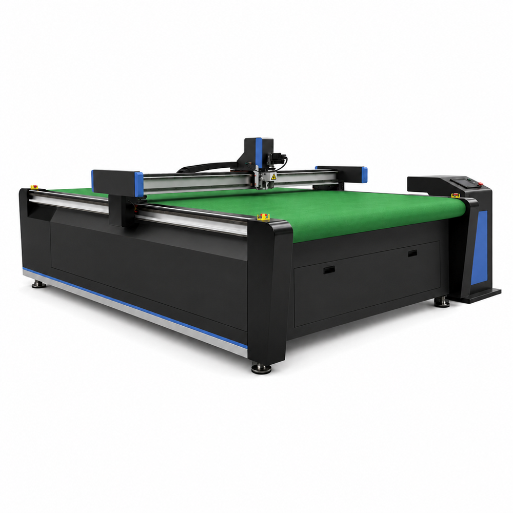 Conveyor Leather Cutting Machine - 1630 Tri Head with Projector