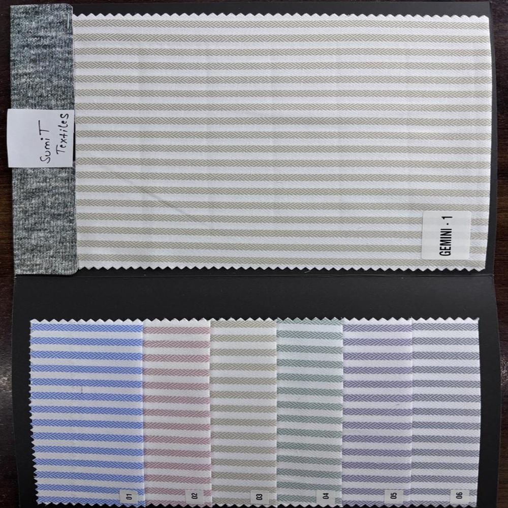 GEMINI POLYCOTTON GINGHAM STRIPE FABRIC 58