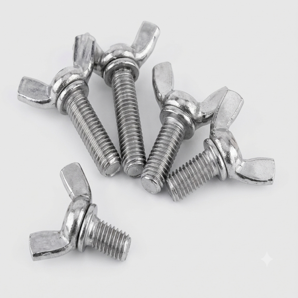 Stainless Steel Wing Bolt - Usage: Hand-Tightening And Quick Fastening Applications Industrial Machinery And Equipment Automotive Assembly And Maintenance Electrical Panels And Enclosures Construction And Fabrication Projects Furniture Assembly Marine And Outdoor Equipment Agricultural Machinery Maintenance