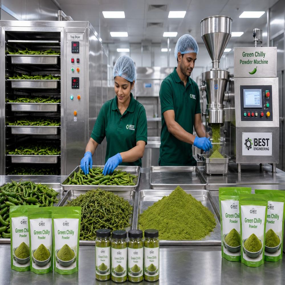 CHILLY (GREEN) DEHYDRATED POWDER PROCESSING PLANT