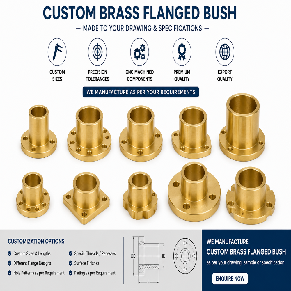 Precision Brass Flange Bushings & Sleeves