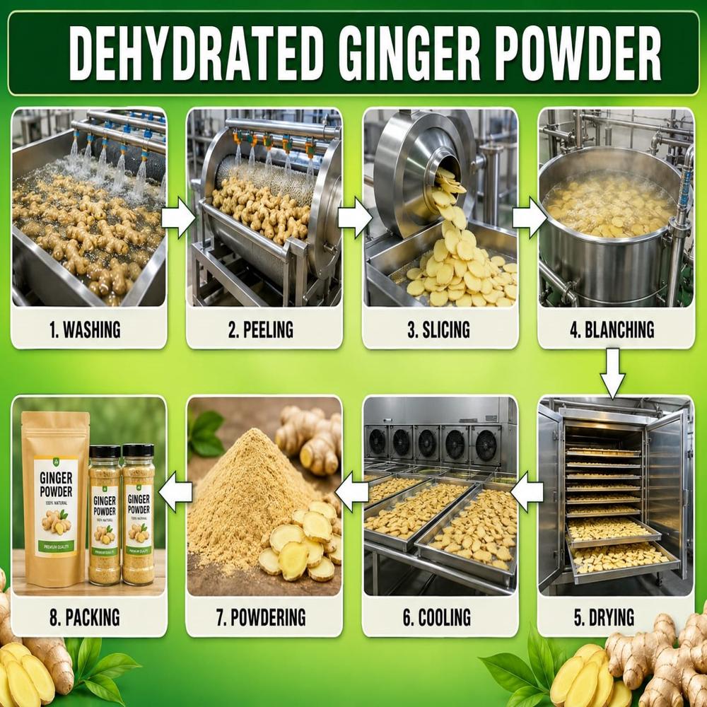GINGER DEHYDRATION POWDER PROCESSING PLANT