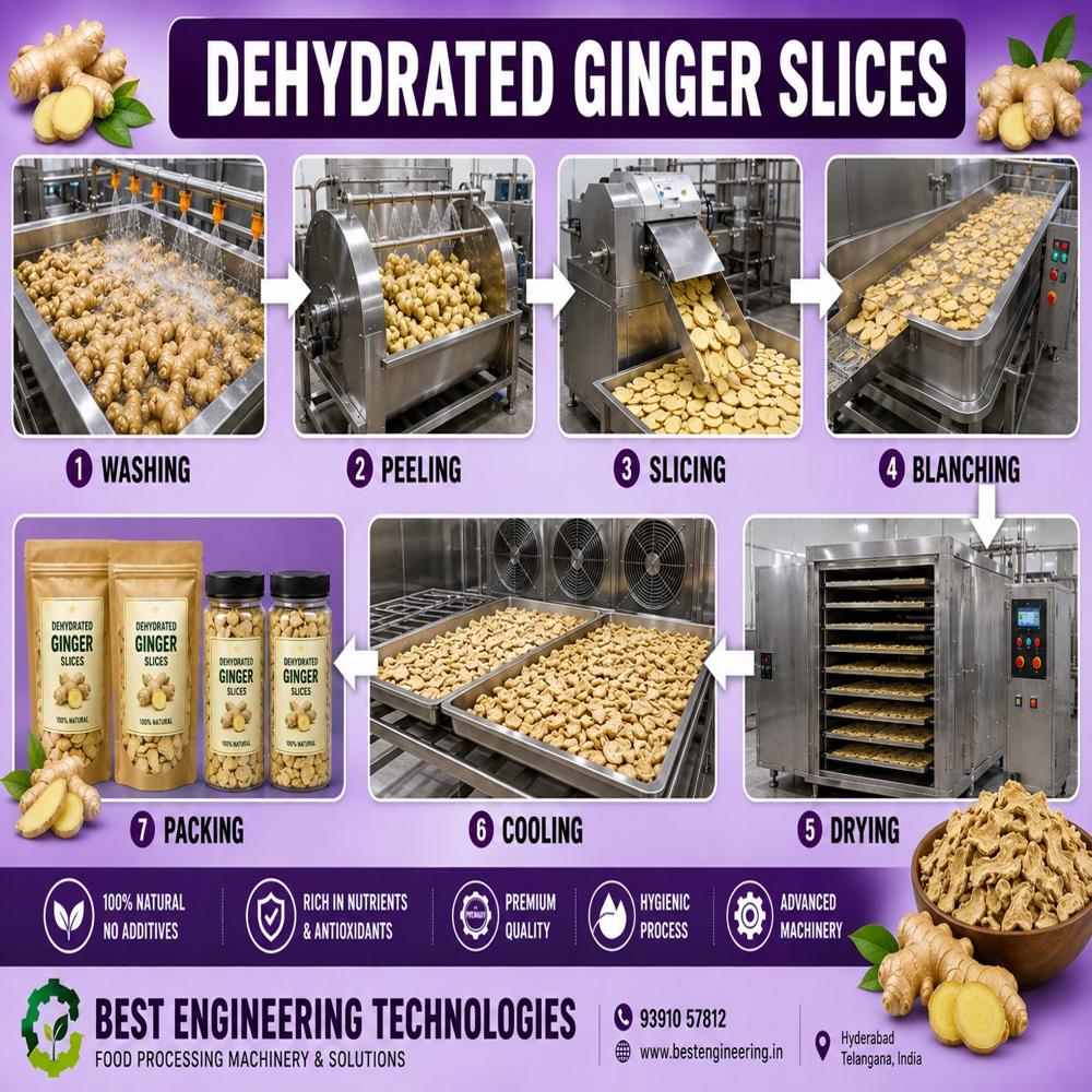 GINGER DEHYDRATED SLICES PROCESSING PLANT