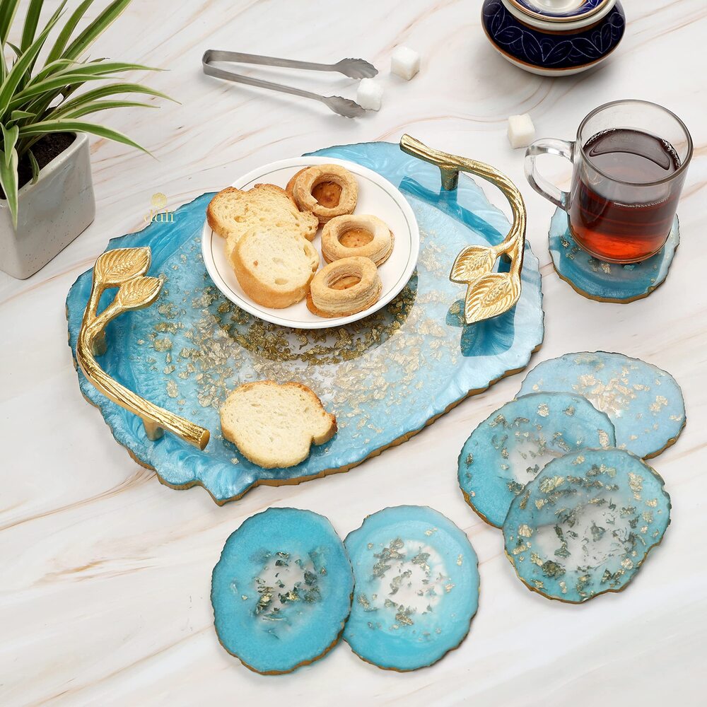 Resin Serving Tray Set - Color: Multicolor / Custom