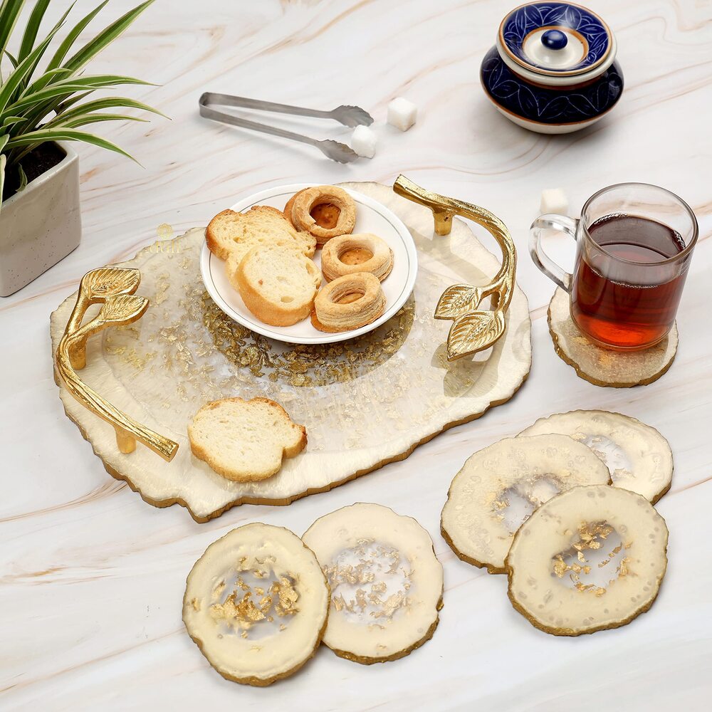 Resin Serving Tray Set - Color: Multicolor / Custom