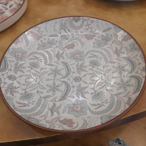 Flower Printed Ceramic Plate