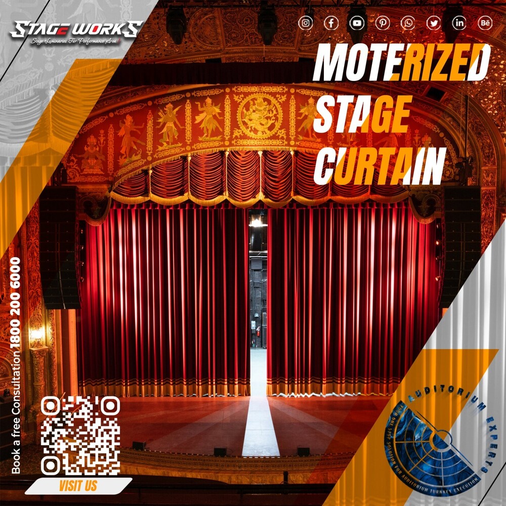 Motorized Stage Curtain for Auditorium
