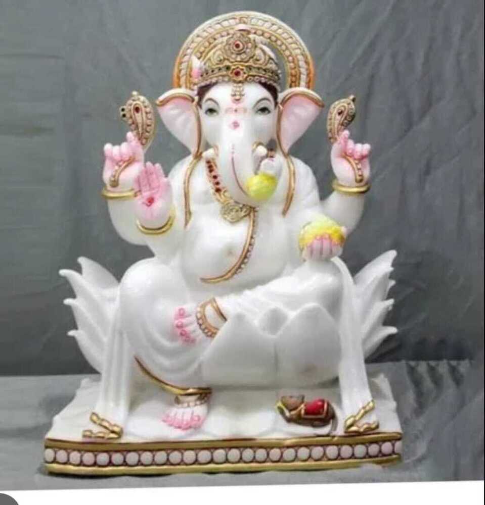 White Marble Ganesh Statue