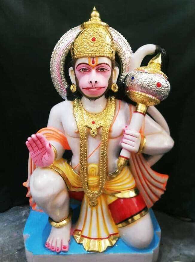 Sitting Ashirwad Hanuman Statue