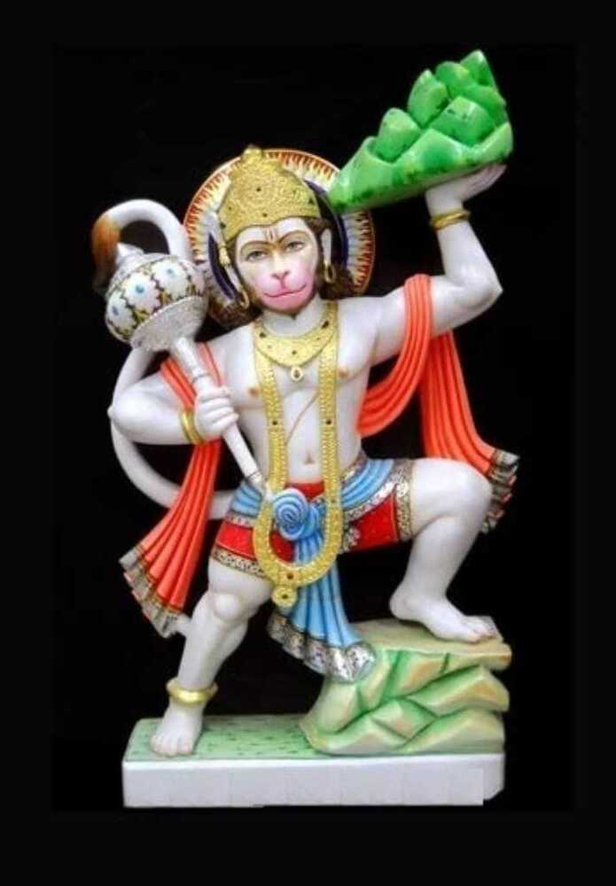 Marble Veer Hanuman Marble Statue