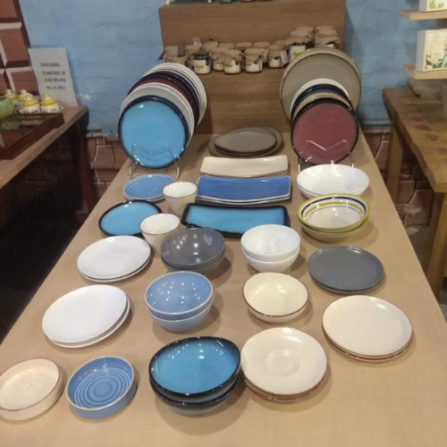 Ceramic Dinner Set - Color: Baby Pink