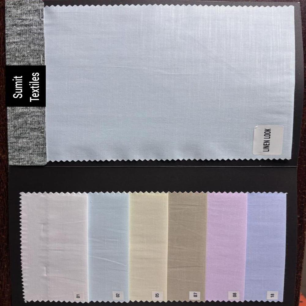 COTTON LINEN LOOK SHIRTING FABRIC 58