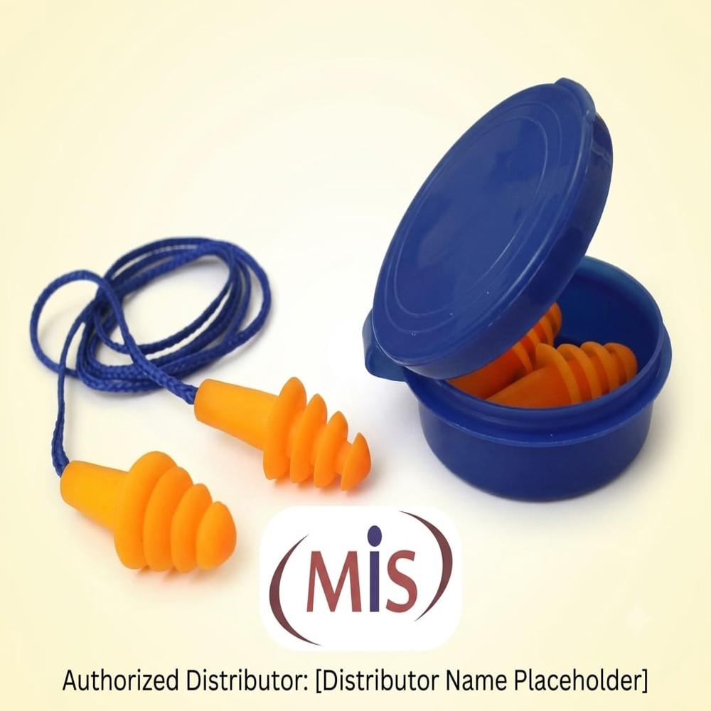 Safety Ear Plugs - Color: Fluorescent Orange With Silver Reflective Stripes