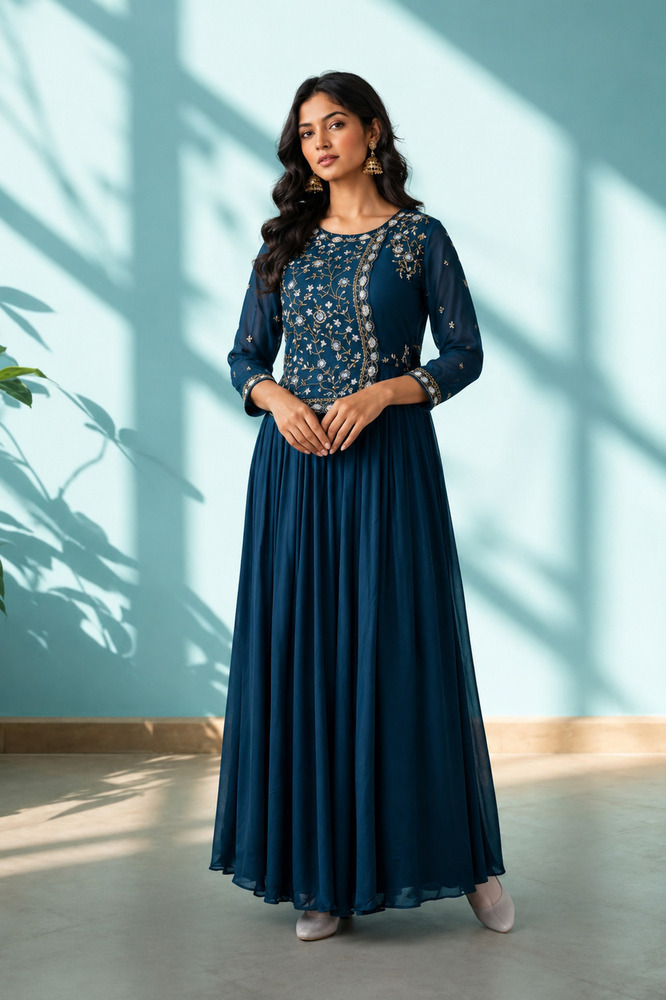 Ladies One Piece Aari Work Anarkali Kurta