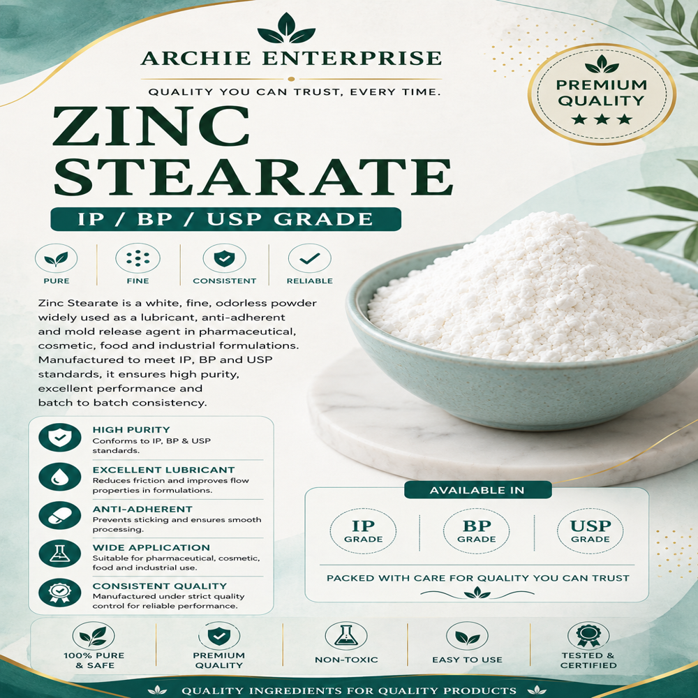 Zinc Stearate -ip/bp/usp - Application: Pharmaceuticals