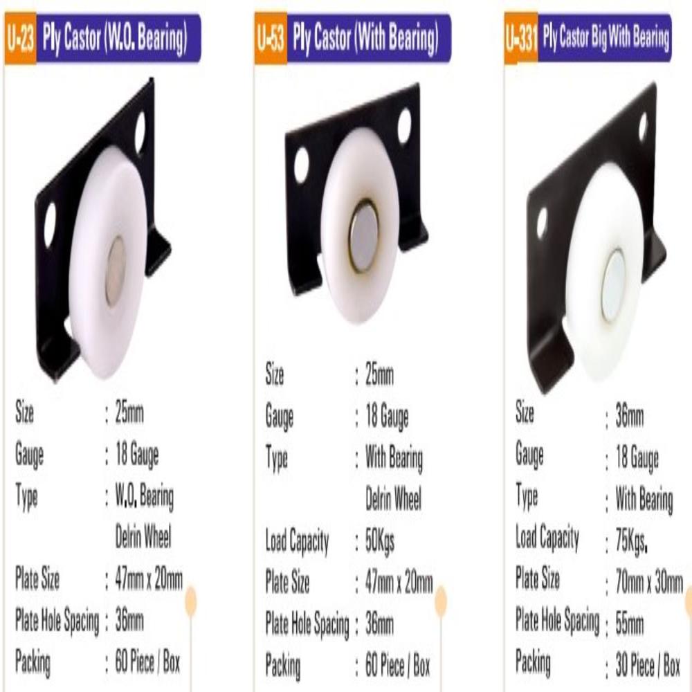 Ply Castor Wheel With Bearing