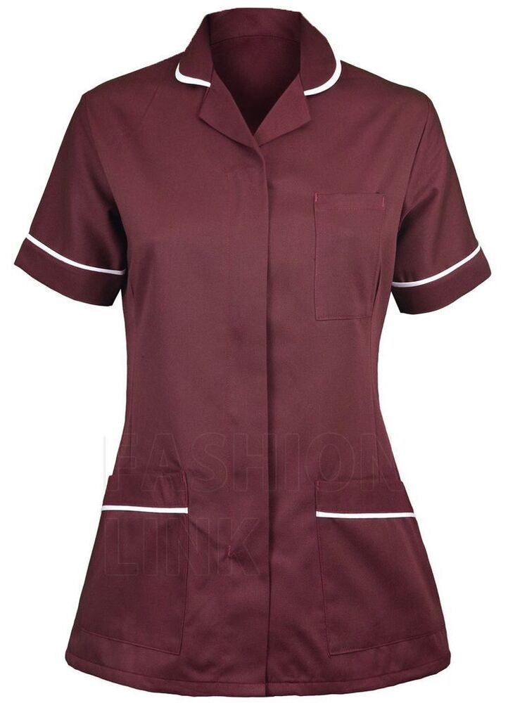 Womens Nurses Healthcare Tunic Round Collar Uniform(1)
