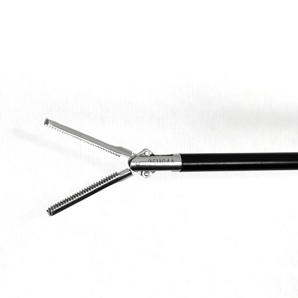 Bowel Grasping Forceps 5mm, 26cm with Ratchet Handle