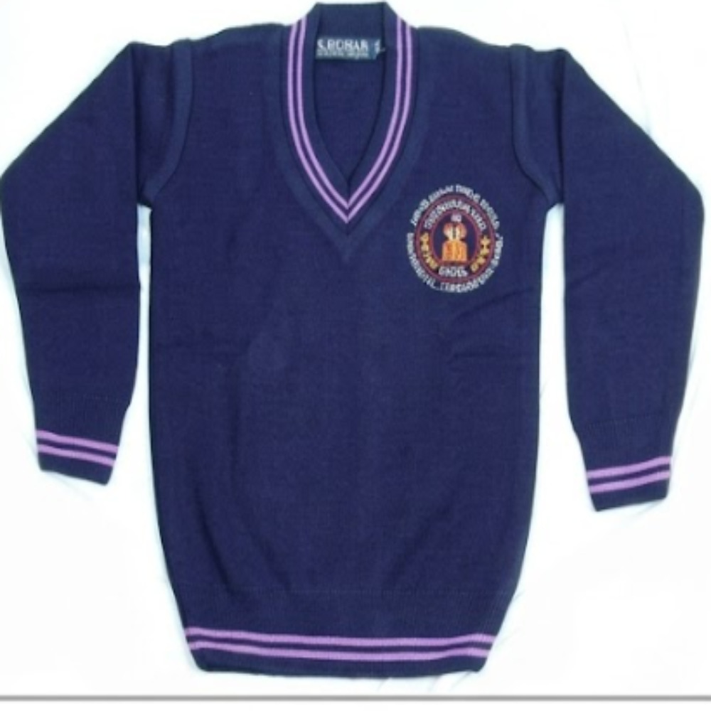Woolen School Sweaters - Customized Sizes, Unisex V-neeck Long Sleeve For Middle School Students