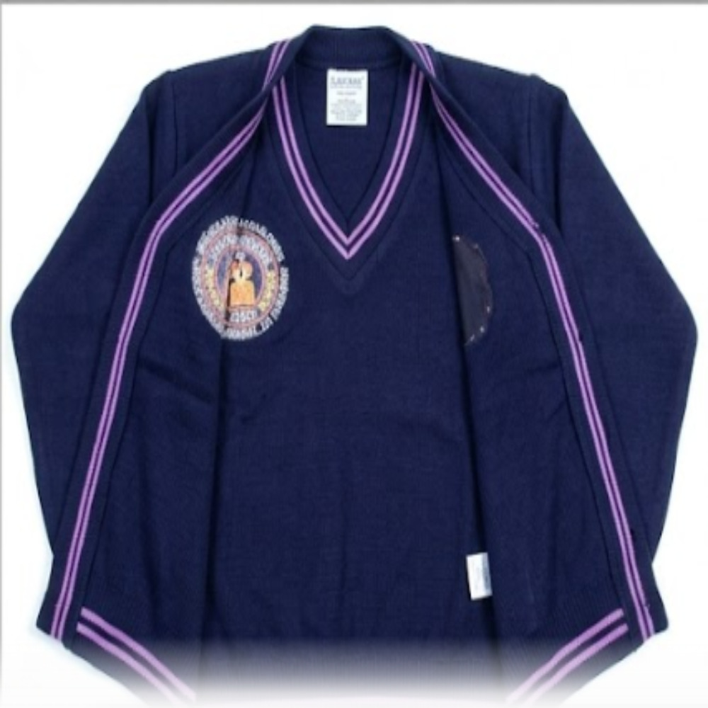 Woolen School Sweaters - Customized Sizes, Unisex V-neeck Long Sleeve For Middle School Students