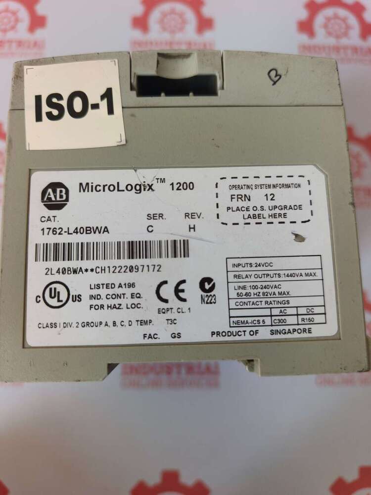 Allen Bradley 1762-L40BWA MicroLogix 1200 Programmable Logic Controller