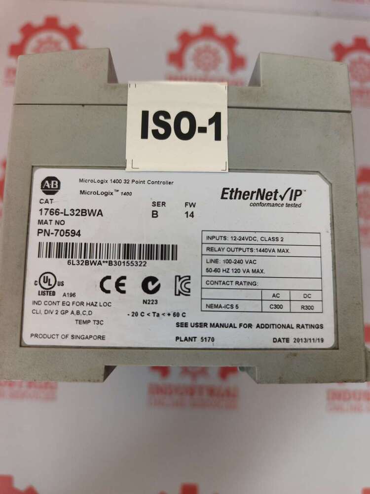 Allen Bradley 1766-L32BWA MicroLogix 1400 Programmable Logic Controller