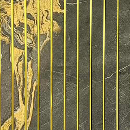 GL-330 Pvc Gold Line Fluted Panel