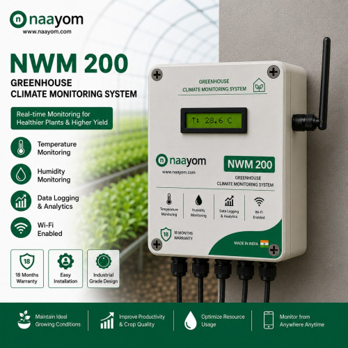 Green House Temperatue And Relative Humidity Monitoring System - Dimension (L*W*H): 6 X 6 X 3 Inch