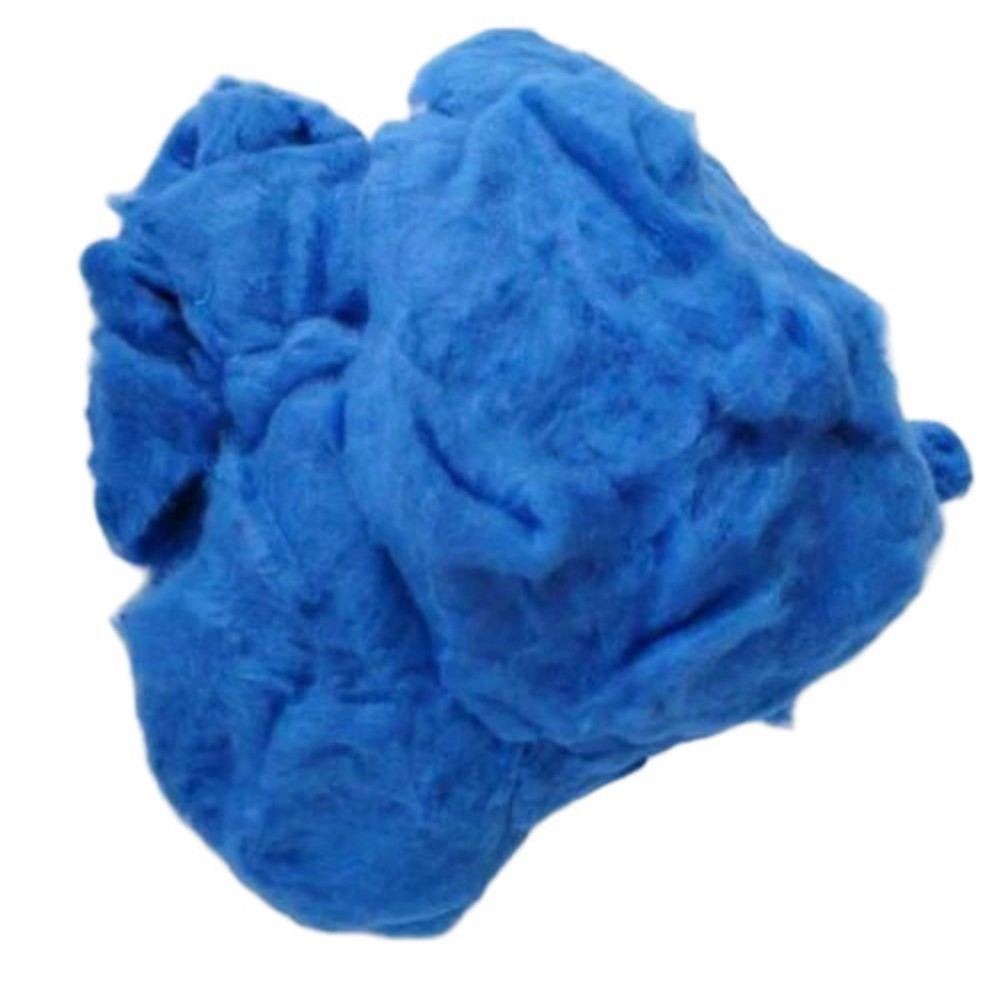 Royal Blue Recycled Cotton Fiber