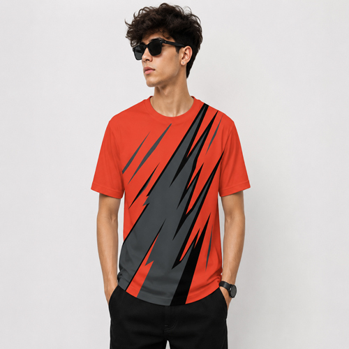 Mens Round Neck Printed T Shirts