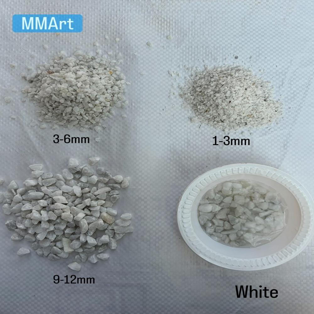 Dust free and Water washed Crushed Natural Marble Stone Chips for Terrazzo Flooring and Landscaping