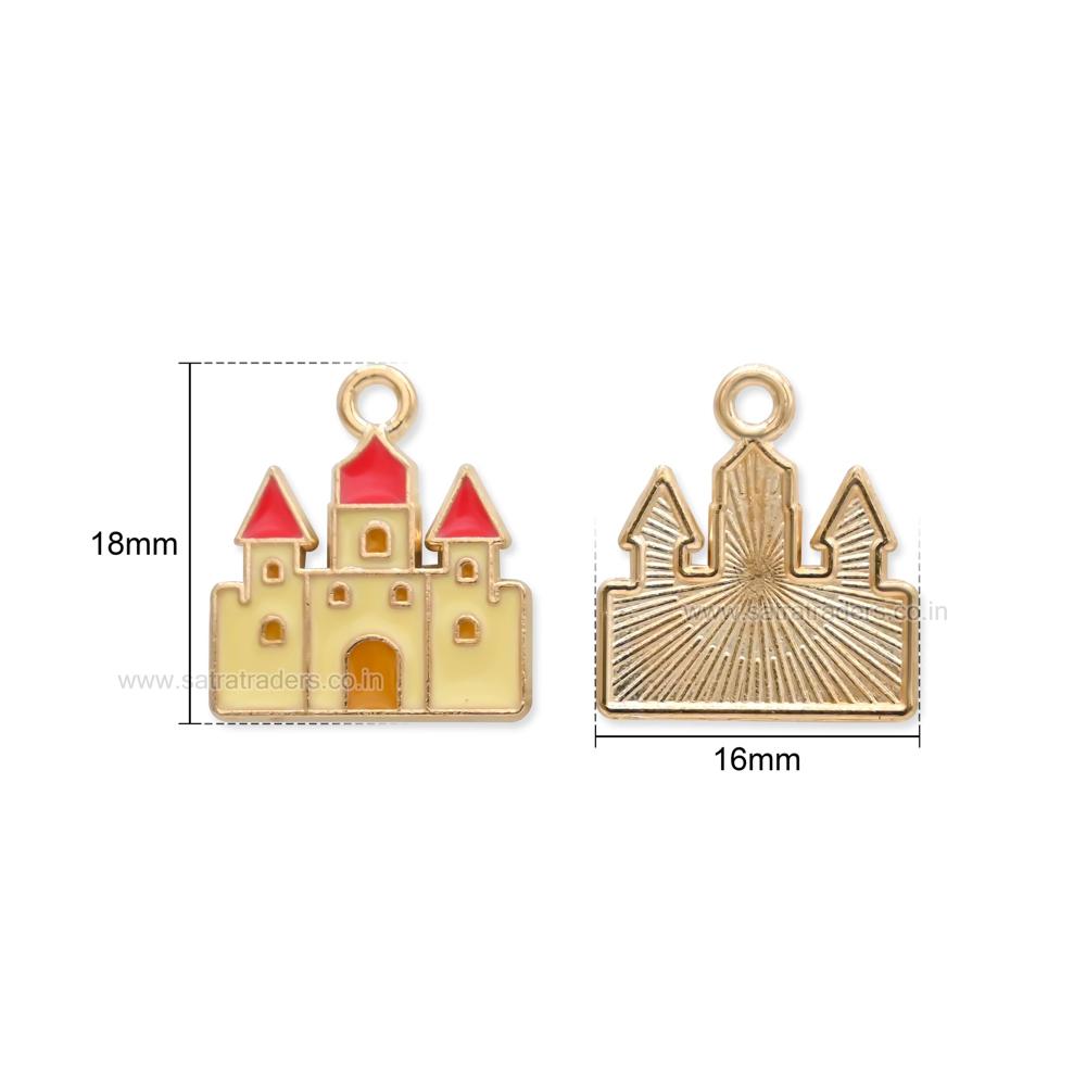 Enamel Fairy Tale Castle Charms 18mm