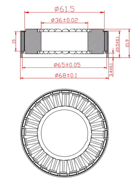SP15-2 External-rotor 25W36V Frameless Motor Three-phase Brushless Frameless Motor Robotic Arm Joint High Precision China