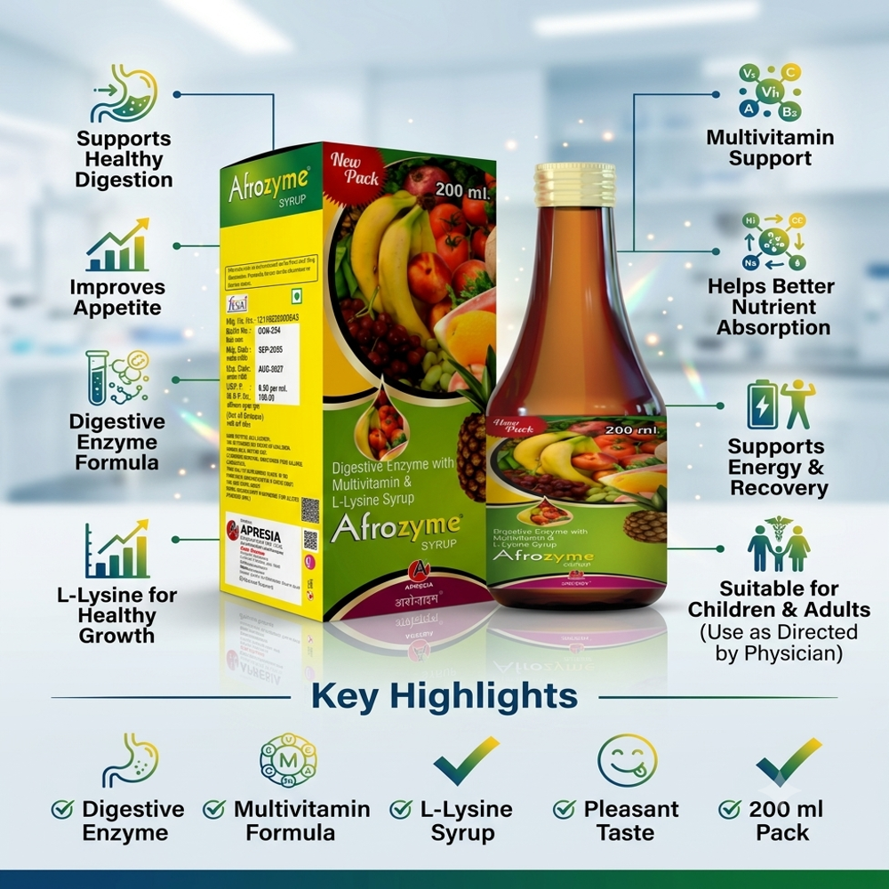 Afrozyme Syrup - Ingredients: Fungal Diastase