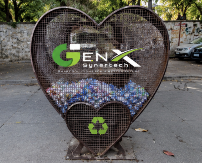 Heart Shaped Bottle Collection Bin - Capacity: Customizable (Animal Capacity)