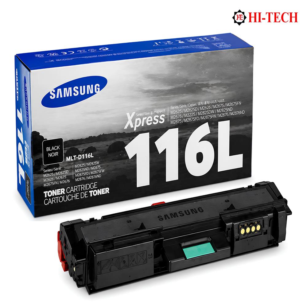 MLT D116L Samsung का असली टोनर कारतूस M2625, M2625D, M2626, M2675, M2675FN, M2676, M2825, M2825DW, M2825ND, SL M2826, SL M2875, SL M2876, M2876ND, M2875FD, M2875FW के लिए।