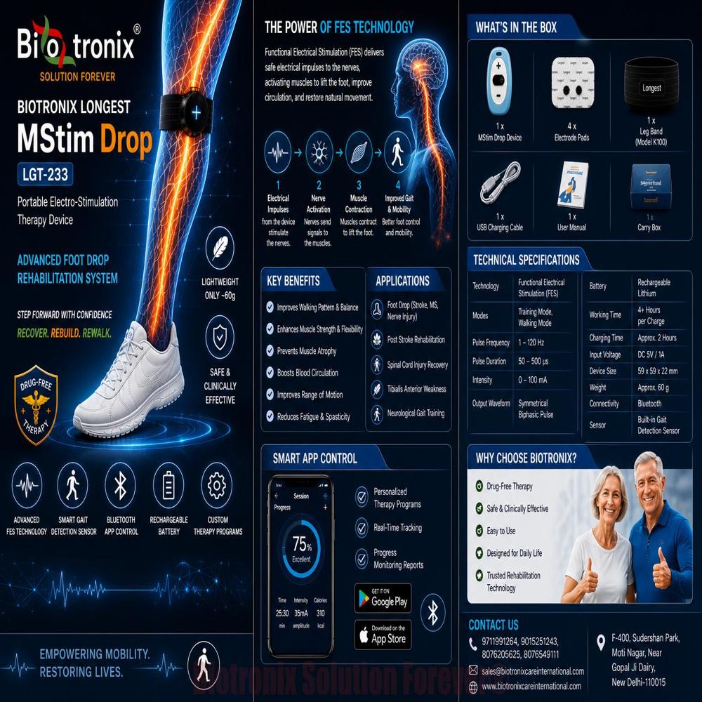 Foot Drop Therapy Machine for Neurological Rehabilitation