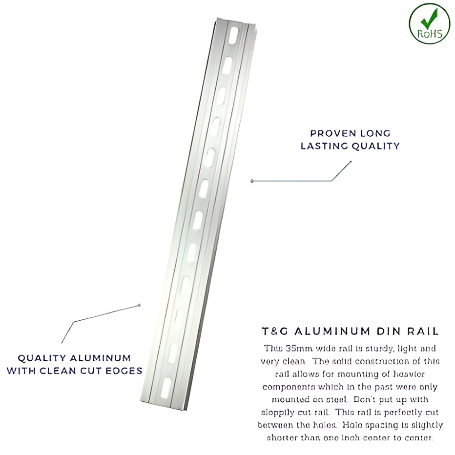 Din Mount Rail - Color: Silver Metallic