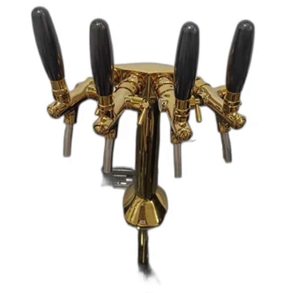 4 Way Golden Cobra Beer Tower