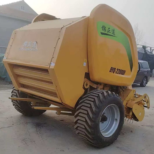 9Yq-2200F Agricultural Big Round Baler Machine - Color: Yellow With Green Label Accent