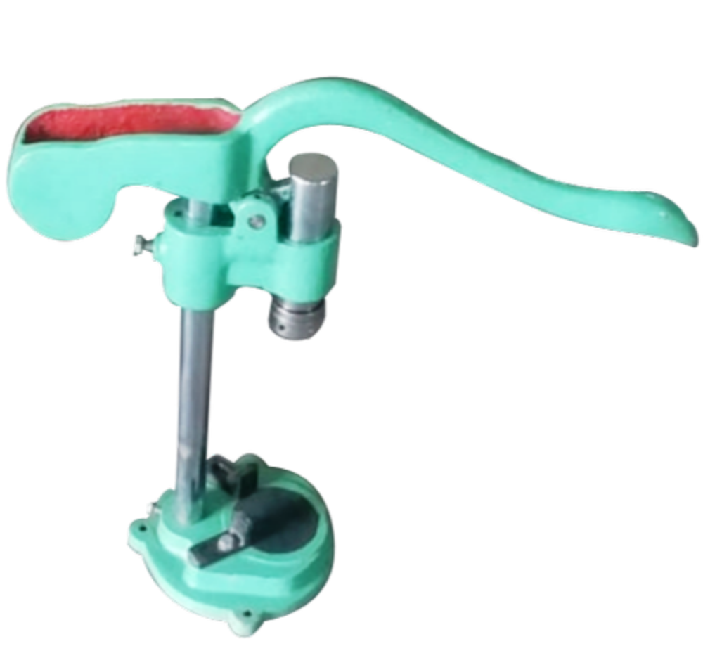 Crown Corking Machine - Steel Construction, Model Pscc135, Manual Operation, Magnetic Cork Holder, 10-15 Bpm Capacity, Color Coated Finish