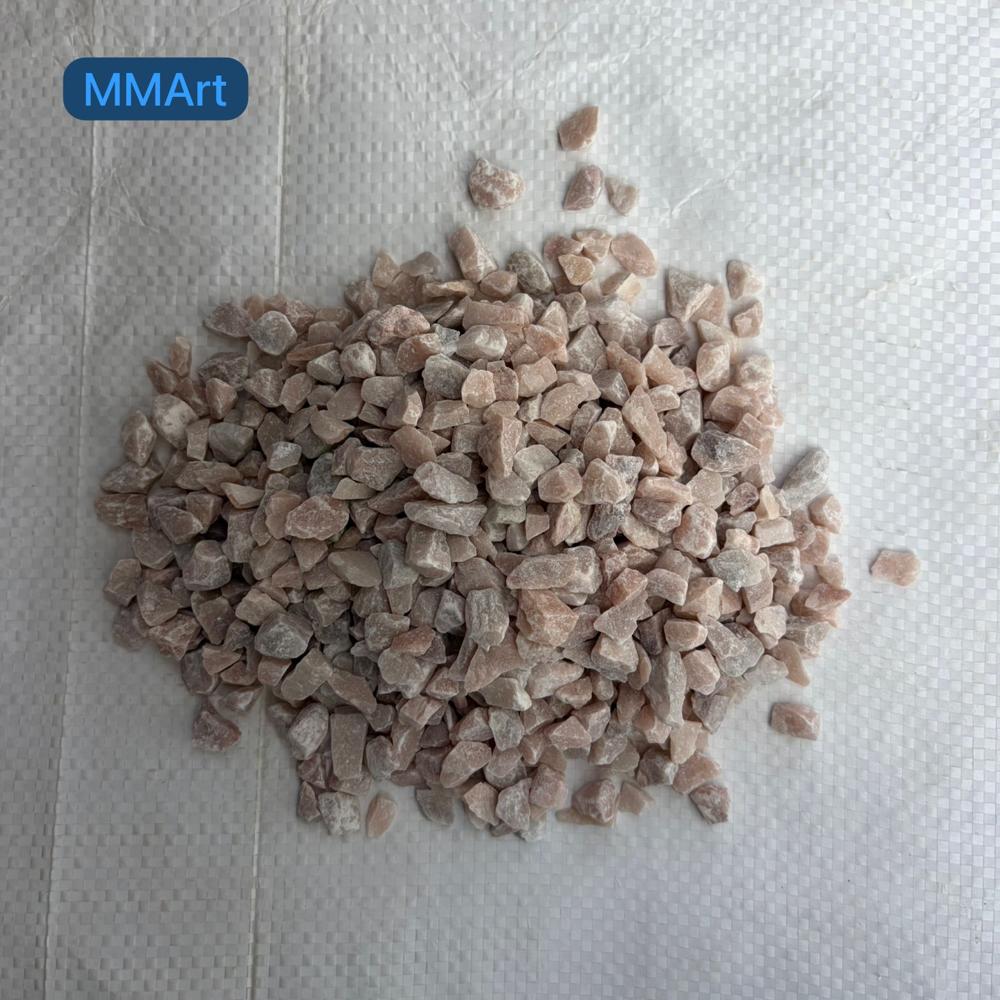 Pink Crushed Marble Aggregates for Terrazzo and Resin Bound Flooring