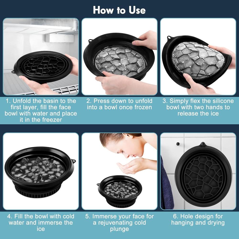 PORTABLE FACE ICE BATH BOWL ICE FACIAL