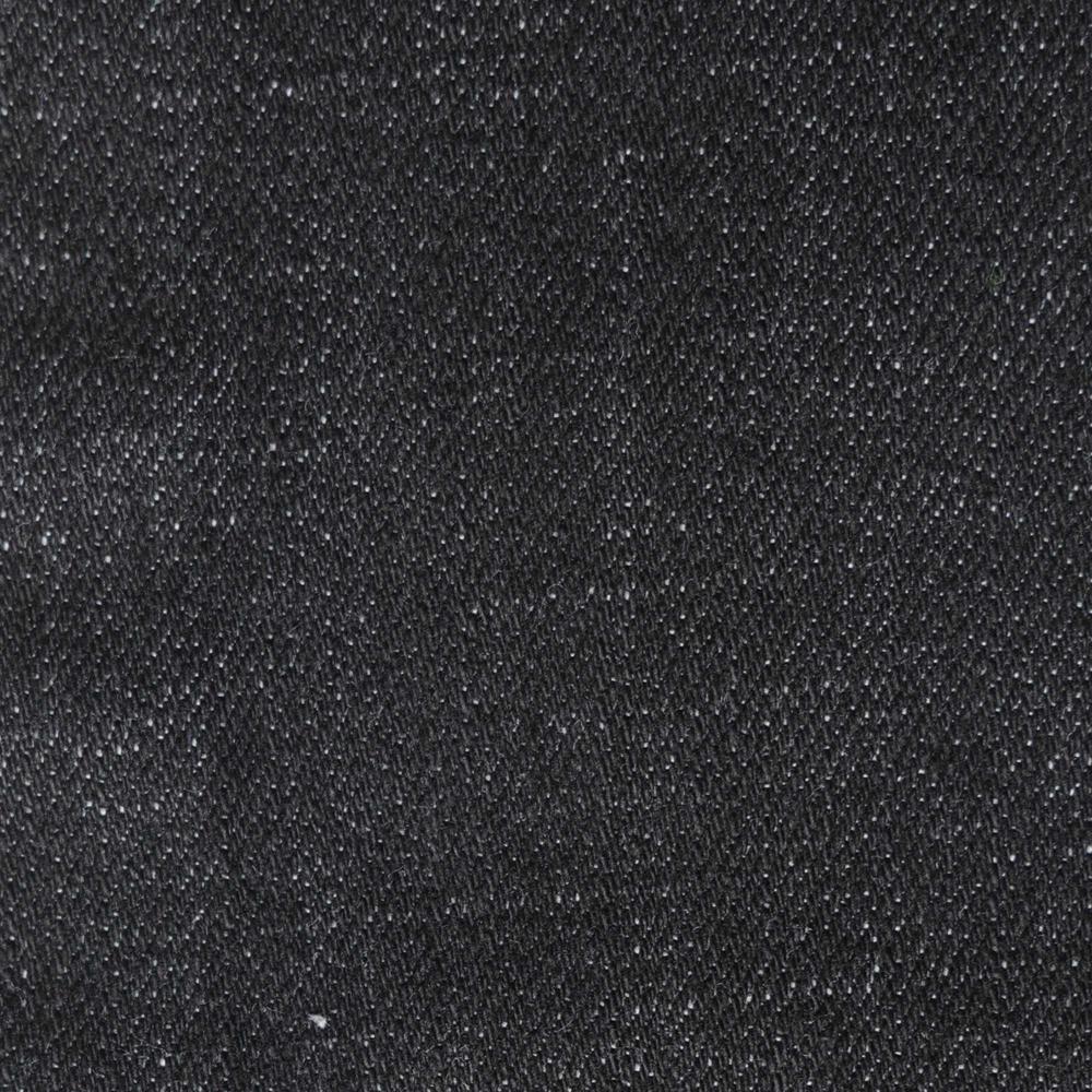 11.5 Ounce Black cotton by cotton Sulphur Cross Slub Denim Fabric